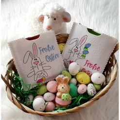 quadratische Schokihülle Ostern mit Spruch