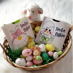 quadratische Schokihülle Ostern mit Spruch