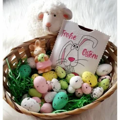 quadratische Schokihülle Ostern mit Spruch