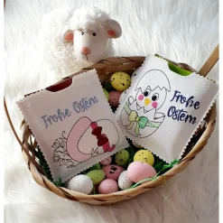 quadratische Schokihülle Ostern mit Spruch