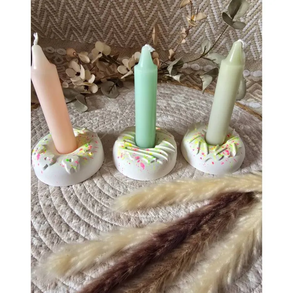 Raysin Geburtstags Kerzenhalter Donut – Handgefertigte Deko & Geschenkidee mit Kerze