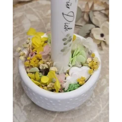 Raysin Schale mit Trockenblumen & Kerze – Geschenkidee „Für dich“