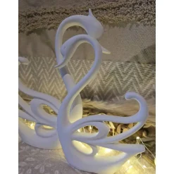 Raysin Schwäne 2er-Set – Handgefertigte Gießkeramik als Hochzeitsgeschenk & Dekoration