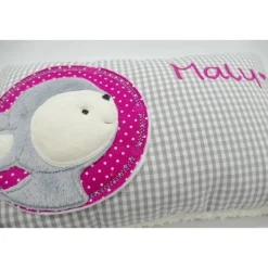 Reh Rehkitz Rehlein Kuschelkissen mit gesticktem Namen Kinderkissen Babykissen Namenskissen Kindergartengeschenk