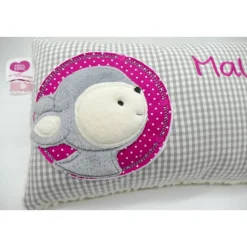 Reh Rehkitz Rehlein Kuschelkissen mit gesticktem Namen Kinderkissen Babykissen Namenskissen Kindergartengeschenk