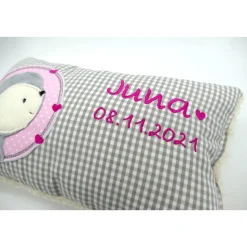 Reh Rehkitz Rehlein Kuschelkissen mit gesticktem Namen