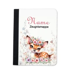 Reh Zeugnismappe personalisiert | Zeugnismappe | Zeugnismappe mit Namen | Urkundenmappe
