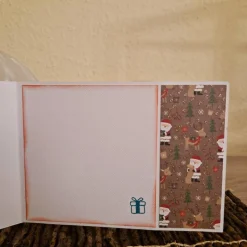 Renntier Weihnachtsgruß / Festliche Sterne Karten / Weihnachtskarte mit Rentiermotiv / Rentier Weihnachtsgrußkarte