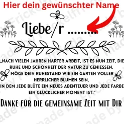 Rente personalisiertes Abschiedsgeschenk für Rentner , Ruhestand Geschenk Renteneintritt