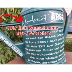 Renterkanne Geschenk , personalisiert mit Namen , Garten Ruhestand Rentergeschenk