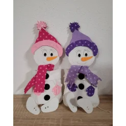 Rentier / Schneemann / Schneefrau aus Filz mit Säckchen zum befüllen