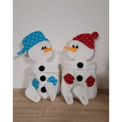 Rentier / Schneemann / Schneefrau aus Filz mit Säckchen zum befüllen