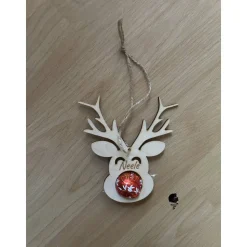 Rentier personalisiert, Weihnachtsanhänger, Baumschmuck, Weihnachtsdeko