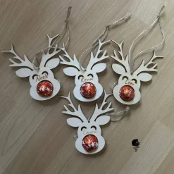 Rentier personalisiert, Weihnachtsanhänger, Baumschmuck, Weihnachtsdeko