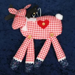 Rentier "Rudi Knopf" Stoff Dekoration für Advent und Weihnachten