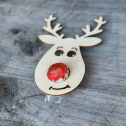 Rentier Weihnachtskugel für Schokokugel aus Holz – Perfekte Geschenkidee zu Weihnachten