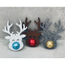 Rentiere Filz - Deko - Schokokugel - Untersetzer - Serviettenring