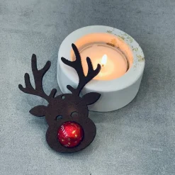 Rentiere Filz - Deko - Schokokugel - Untersetzer - Serviettenring