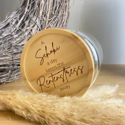 Rentnergeschenk | Vorratsglas Holzdeckel | Graviert | Keksglas |  Renteneintritt | Glas | Aufbewahrungsglas | Lustiges G