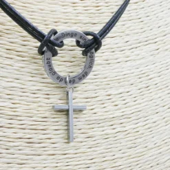 Ring des Glaubens dein Konfirmationskreuz einmal anders,  mit Leder
