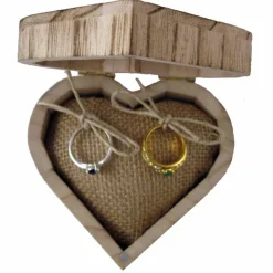 RINGBOX aus HOLZ HERZ Ringkissen personalisiert Vintage Hochzeit Rustikale Deko Ringschachtel Eheringe Ringkästchen Ringschatulle Aufdruck
