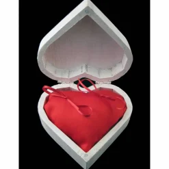 RINGBOX aus HOLZ Herz Ringkissen mit GRAVUR Hochzeit Schatulle Ringkästchen in weiß für Eheringe Holzbox Herzform Graviert Personalisiert