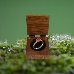 Ringbox aus Holz personalisierbar Überseeholz