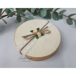 Ringbox-Ringkissen VINTAGE Moos i.Holzbox Hochzeit