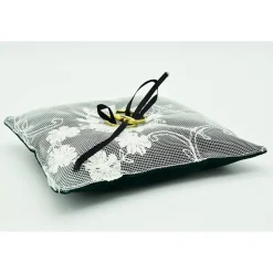 Ringkissen aus grünem Samt mit Spitze – Handgemachtes Unikat zur Hochzeit, 15x13 cm