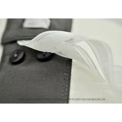 Ringkissen weiß mit dunkelgrau – Handgemachtes Hochzeitszubehör, Unikat, 21 x 14cm