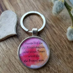 Ringträgerin Schlüsselanhänger silberfarbe Fassung 25mm