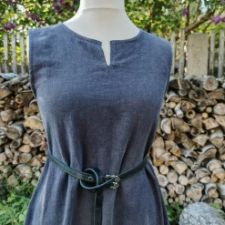 Ärmelloses Wikinger Leinen Kleid in verschiedenen Farben, Sommer Unterkleid Mittelalter, langes Leinenkleid