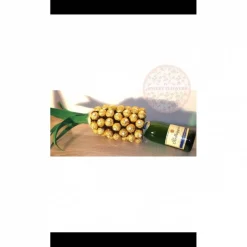 Rocher Ananas mit Sektflasche - mit 60 Pralinen Größe 3 Geschenk Geburtstag Vatertag Valentinstag