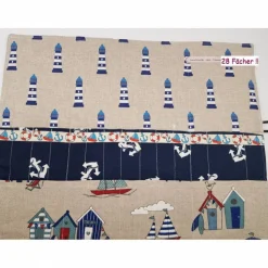 Rollmäppchen 28 Fächer Mäppchen Stifterolle Maritim blau Einschulung