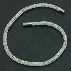 romantische Damen-Halskette aus Silberdraht, Perlenkette, Collier, Silberkette, Halskette von bcd manufaktur