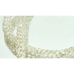 romantische Damen-Halskette aus Silberdraht, Perlenkette, Collier, Silberkette, Halskette von bcd manufaktur