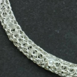 romantische Damen-Halskette aus Silberdraht, Perlenkette, Collier, Silberkette, Halskette von bcd manufaktur