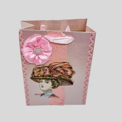 Romantische Geschenktasche Gründerzeitstil Rosa