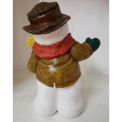 Romantischer Schneemann mit Besen
