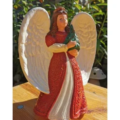 Romantischer Weihnachtsengel aus Keramik