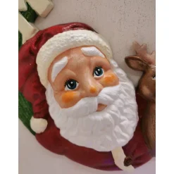 Romantischer Weihnachtsmannkranz aus Keramik