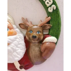 Romantischer Weihnachtsmannkranz aus Keramik