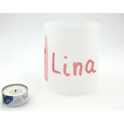 Rosa Hase Lichthülle personalisiert Name individuell handgemacht umweltfreundlich