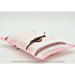 Rosa Ringträgerkissen Unikat – Handgemachtes Ringkissen für Deine Hochzeit, 20x15 cm
