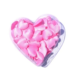 Rosa Stoffherzen Streudeko Hochzeit