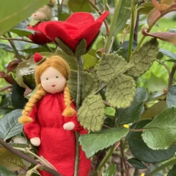 Rose rot -  Jahreszeitentisch - Blumenkind - Sommer