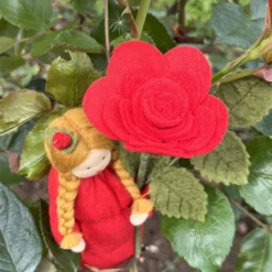 Rose rot -  Jahreszeitentisch - Blumenkind - Sommer