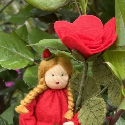 Rose rot -  Jahreszeitentisch - Blumenkind - Sommer