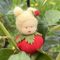 Rose rot Mini - Blumenkind - Jahreszeitentisch - Sommer