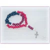 Rosenkranz bunt Holzperlen mit Kreuz, Holzperlenrosenkranz